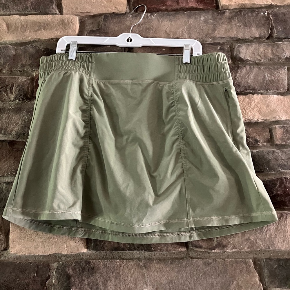 Prana Olive Green Skirt with shorts underneath